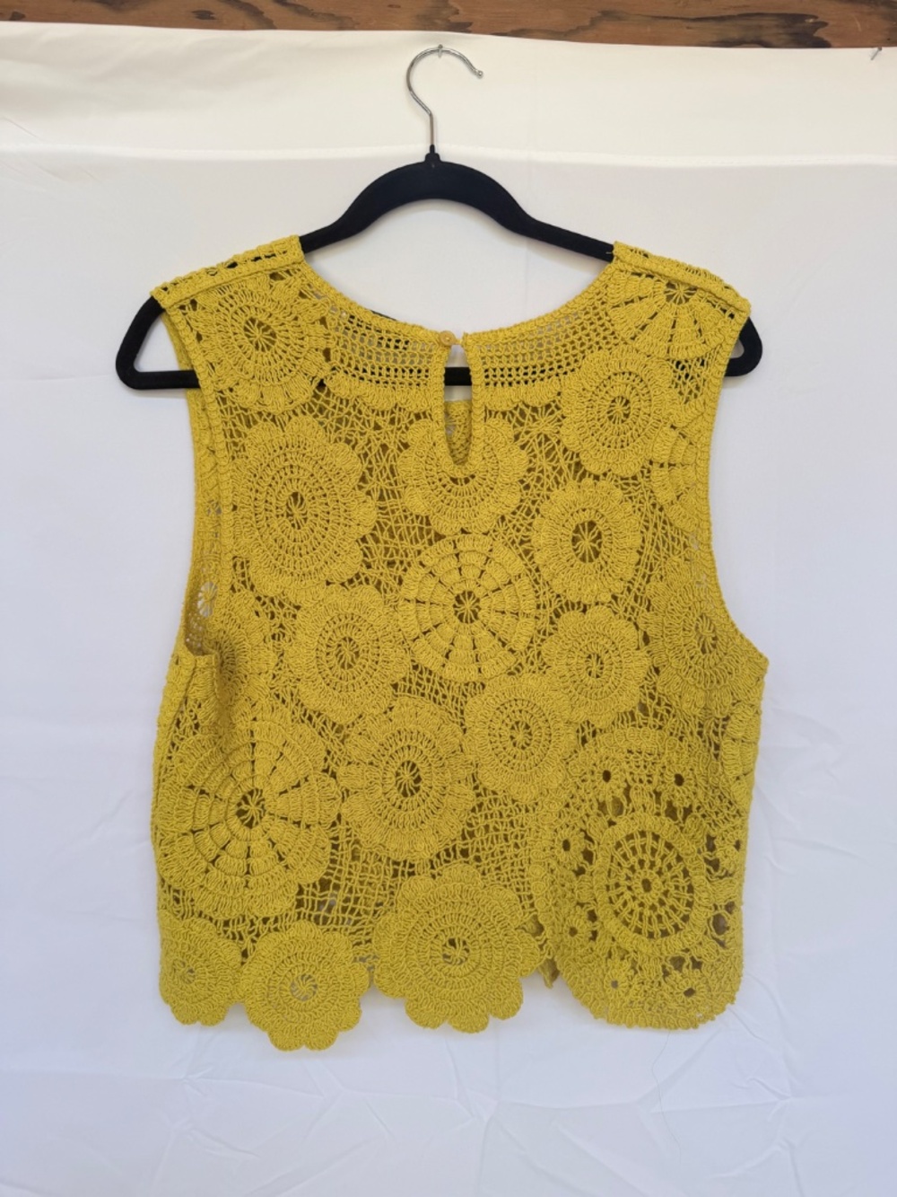 Desigual Cotton Crochet Top Size M - Picture 4 of 6
